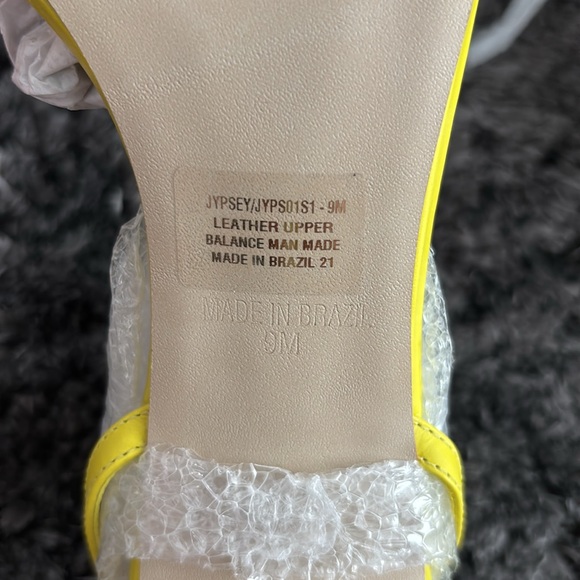 Steve Madden Jypsey Yellow Strappy Heels - Picture 7 of 9